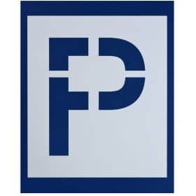 ＃130 ペンキ用型枠『Ｐ』１枚 ｈ540