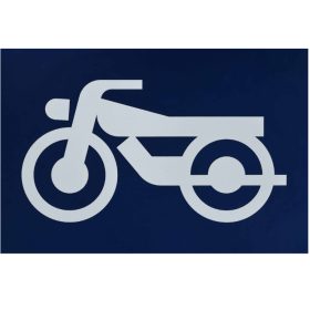 ＃720 貼り付け『バイクマーク(白)』1枚 ｗ1000