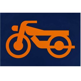 ＃730 貼り付け『バイクマーク(黄色)』1枚 ｗ1000